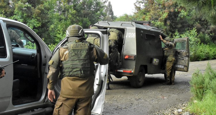 Temáticas de operativos de carabineros en la Araucania